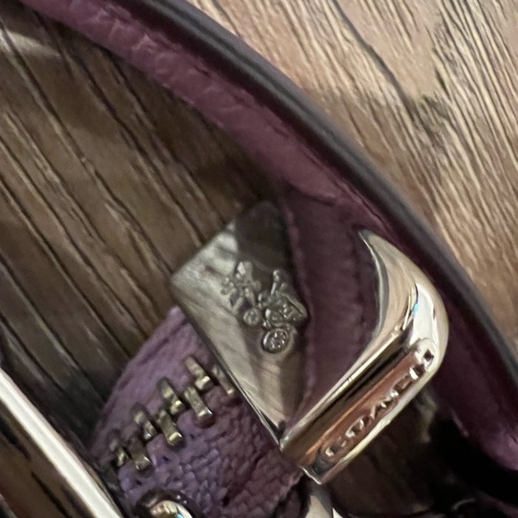 Coach Pebble Leather Carrie Pink Metallic Crossbody Bag - Picture 5 of 16